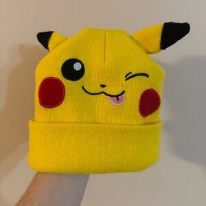 Pikachu Yellow Character Beanie Hat kids